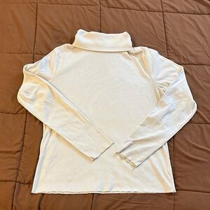 Wild Fable XXL Raw Hem Cream Turtleneck Long Sleeve Top